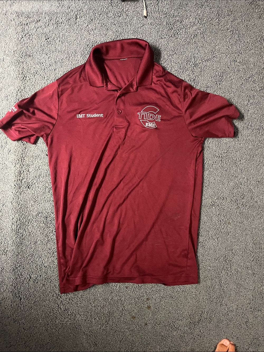 Maroon EMT Student Polo Shirt